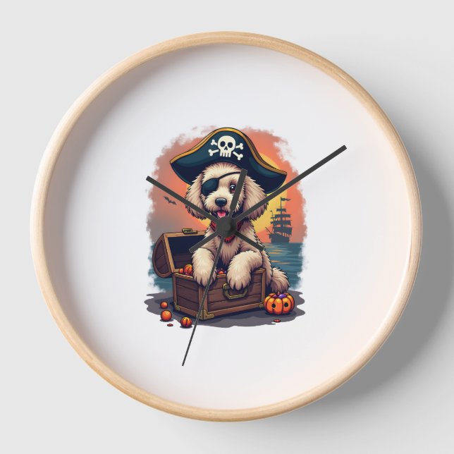 Horloge Pirate Poodle Plunder (Recto)