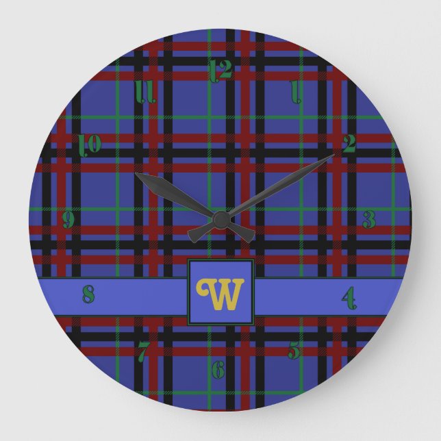Horloge Plaid À Tons Bijoux (Recto)