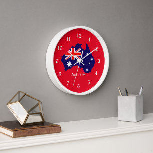 Horloge Plan et drapeau de l'Australie