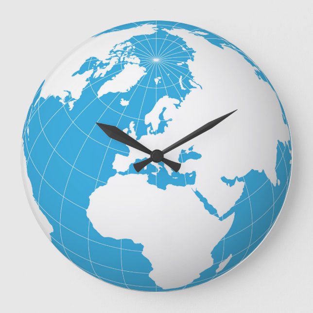 Horloge planète Terre 3D (Recto)