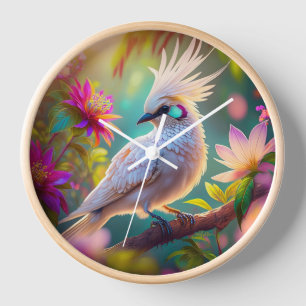 Horloge Plumes rousses à crête juvénile Dove Imaginaire Oi