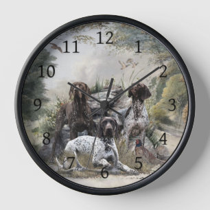 Horloge Pointeur à cheveux courts allemand ou Deutsch Kurz