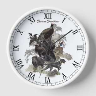 Horloge Pointeur À poils durs allemand