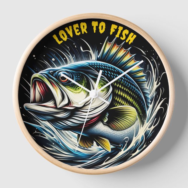 Horloge Poisson Majestueux : La Merveilleuse Grosse Bouche (Recto)