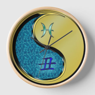 Horloge Poissons & Bœuf de Métal