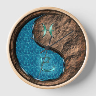Horloge Poissons & Serpent de terre