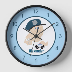 Horloge Police de la police de la garde de bébé policier a