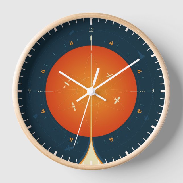 Horloge Poster de l'horloge atomique Deep Space, version o (Recto)