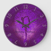 Horloge pourpre d'arbre de yoga