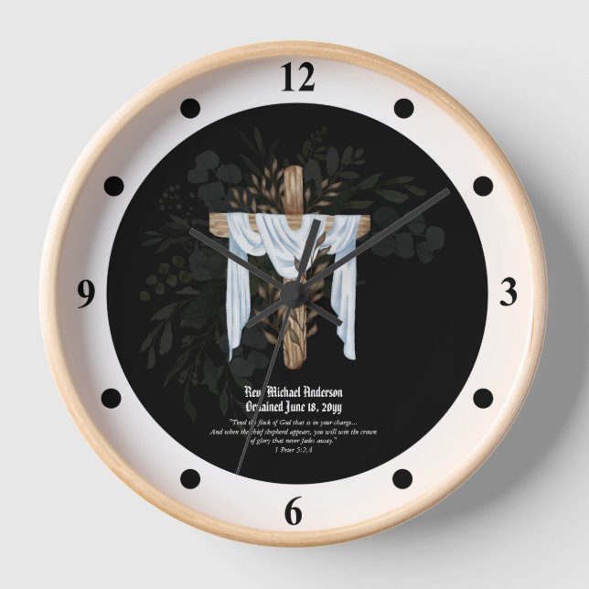 Horloge Prêtre nouvellement ordonné Pasteur Deacon Ministr (Recto)