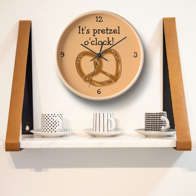 Horloge Pretzel Twist (texte personnalisé) (Créateur téléchargé)