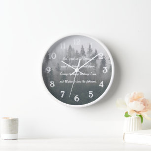 Horloge Prière de sérénité Forêt humide