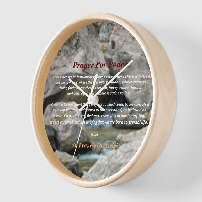 Horloge Prière pour la paix (Angle)