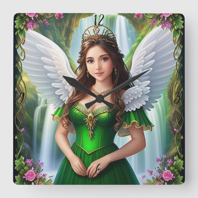 Horloge princesse Angel Personnalisée (Recto)