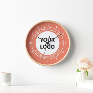 Horloge promotionnelle du nom du logo de votre ent