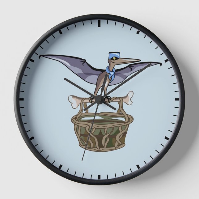 Horloge Pteranodon Portant Un Panier (Recto)