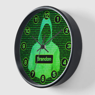 Horloge Punk Cyber Hacker : Ados / Programmeurs Magicien d