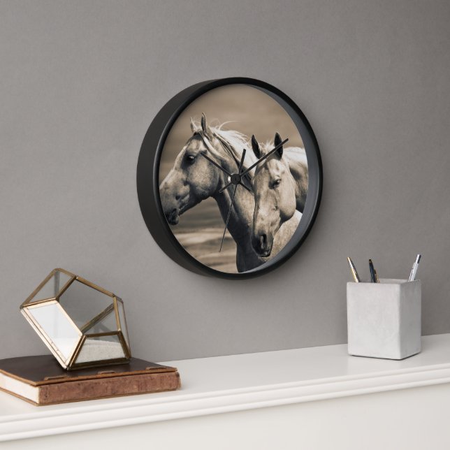 Horloge Quart De Chevaux Sur Les Prairies Canadiennes (Bureau)