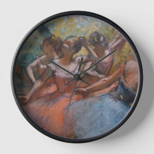 Horloge Quatre danseurs de ballet sur scène par degrés