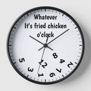 Horloge Quoi que ce soit Fried poulet O'clock Fun Restaura