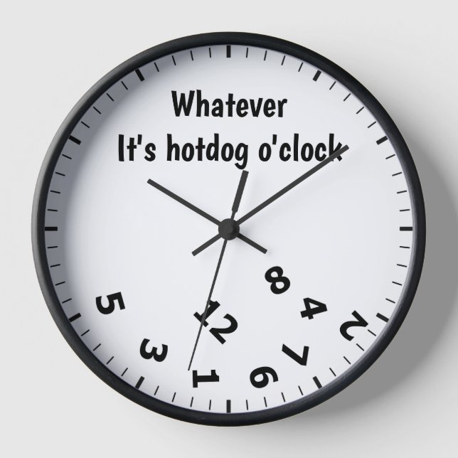 Horloge Quoi que ce soit Hotdog O'clock Restaurant amusant (Recto)