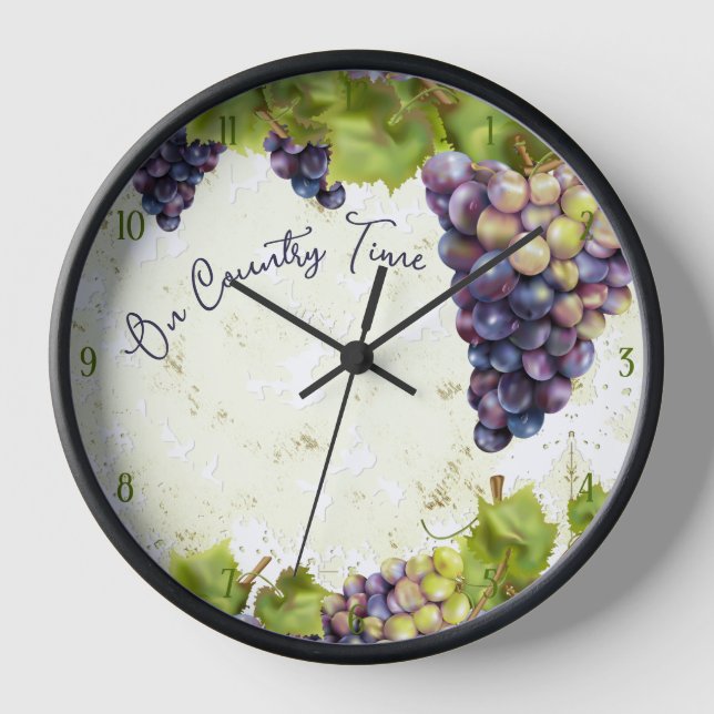 Horloge Raisins Botanique Pays Cuisine (Recto)
