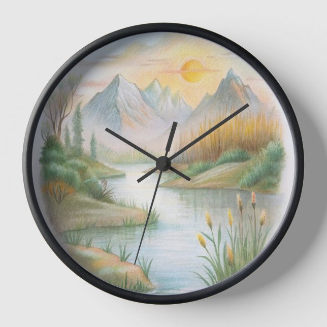 Horloge Réflexions tranquilles (Recto)