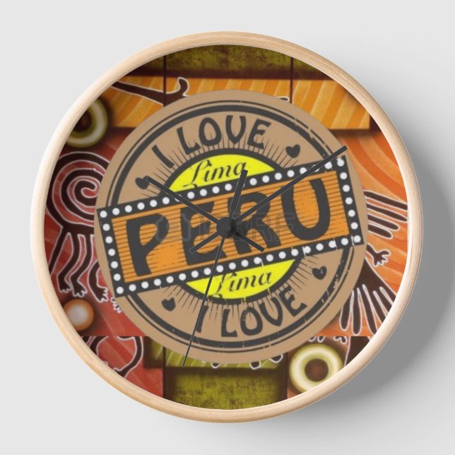 Horloge Reloj de pared Ilove Peru (Recto)