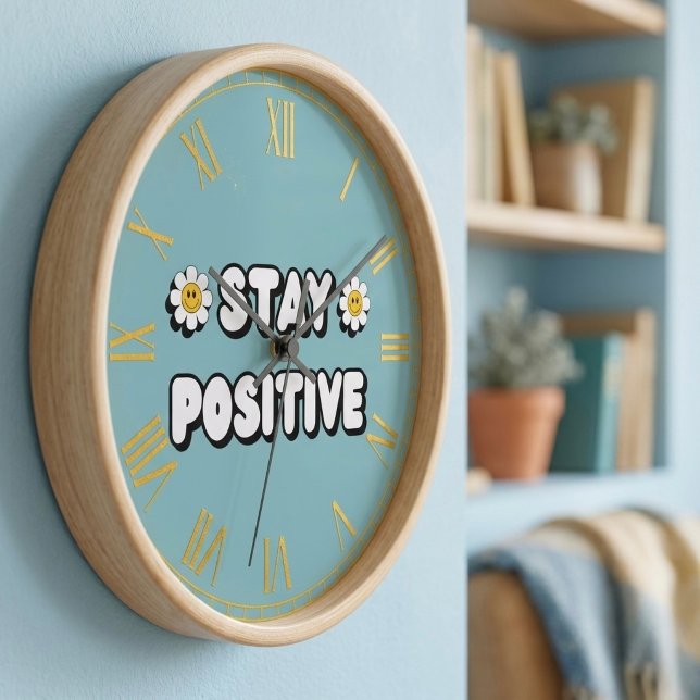Horloge Restez Positif (Créateur téléchargé)