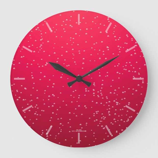 Horloge rétro Cherry Soda Bubbles (Recto)