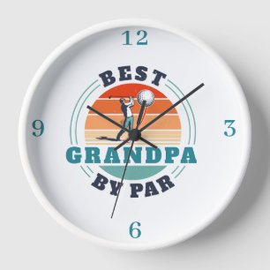 Horloge Retro Grand-père Anniversaire Amateur de Golf