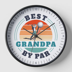 Horloge Retro Grand-père Anniversaire Retro Golf Grand-pèr