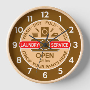 Horloge Retro Launderette Clock