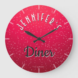 Horloge rétro Soda cerise personnalisée