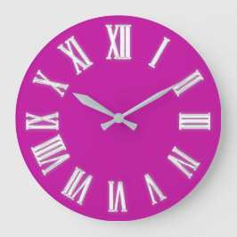 Horloge ROman Silver gris gris rose Fuchsia minima