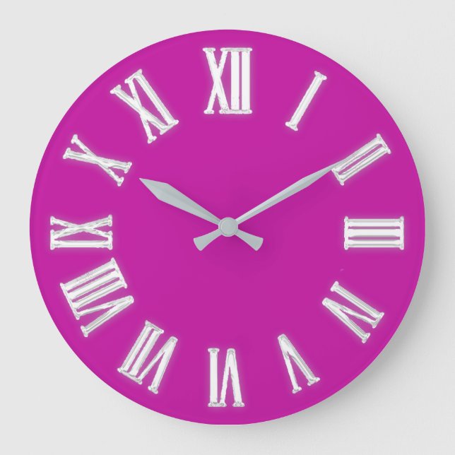 Horloge ROman Silver gris gris rose Fuchsia minima (Recto)