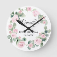 100e anniversaire Rose rose Floral Eucalyptus cour