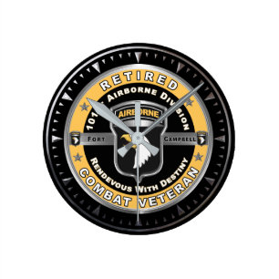 Horloge Ronde 101e division aéroportée Vétéran de combat retrait