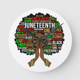 Horloge Ronde 11 juin, mois de l'histoire noire, kwanza, mélanin