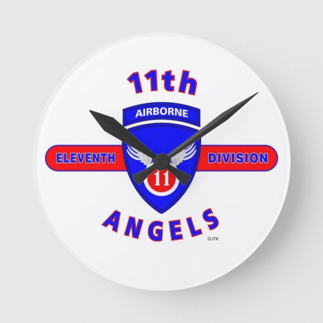 Horloge Ronde 11ème DIVISION AÉROPORTÉE "ANGES " (Recto)
