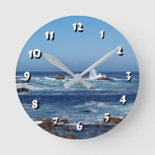 Horloge Ronde 12 Nombre de choix à choisir - Ocean Waves-Clock