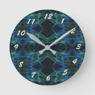 Horloge Ronde 12 Number Choices to Choose-Fractal Art-Clock