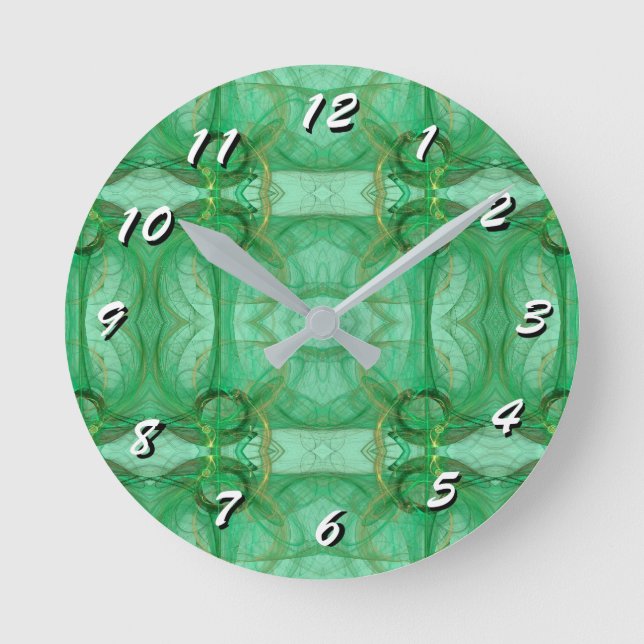 Horloge Ronde 12 Number Choices to Choose-Fractal Art-Clock (Recto)