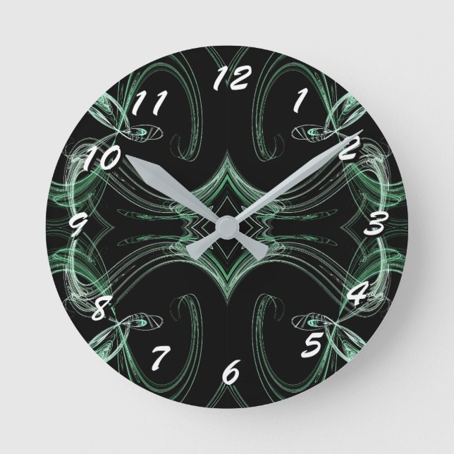 Horloge Ronde 12 Number Choices to Choose-Fractal Art-Clock (Recto)