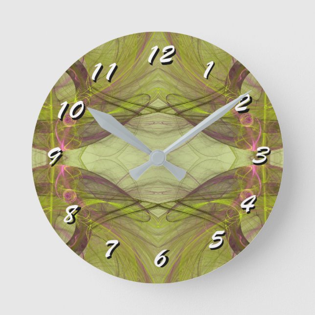 Horloge Ronde 12 Number Choices to Choose-Fractal Art-Clock (Recto)