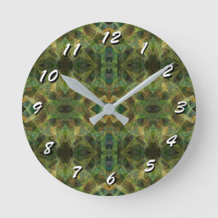 Horloge Ronde 12 Number Choices to Choose-Fractal Art-Clock