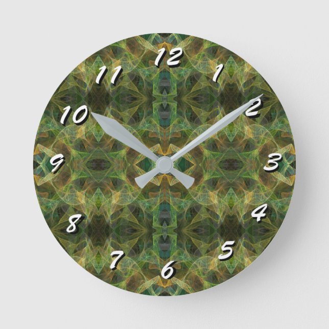 Horloge Ronde 12 Number Choices to Choose-Fractal Art-Clock (Recto)
