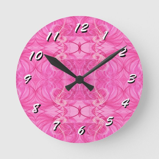 Horloge Ronde 12 Number Choices to Choose-Fractal Art-Clock (Recto)
