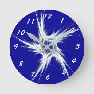 Horloge Ronde 12 Number Choices to Choose From Blue Star Clock