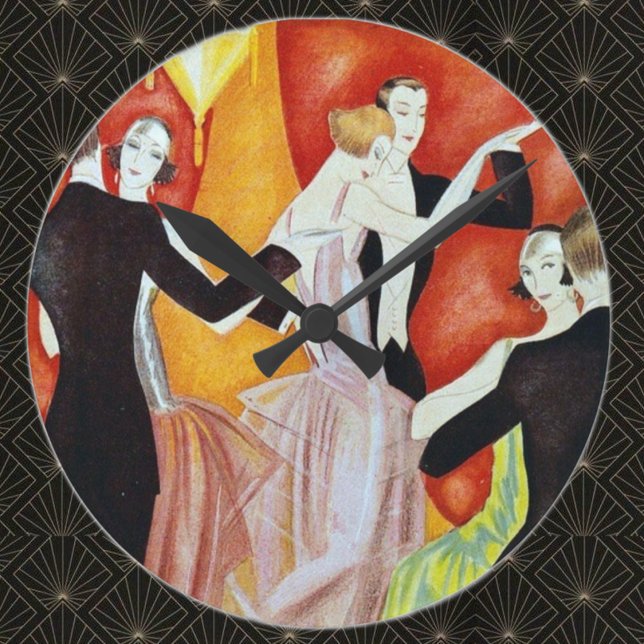 Horloge Ronde 1920's Dancing Couples (Créateur téléchargé)